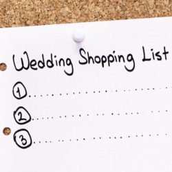 blank wedding shopping list