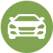 car icon on a green background