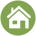 white house icon with green background