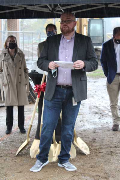 photo from the honor credit union berrien springs member center groundbreaking ceremony on october 23, 2020