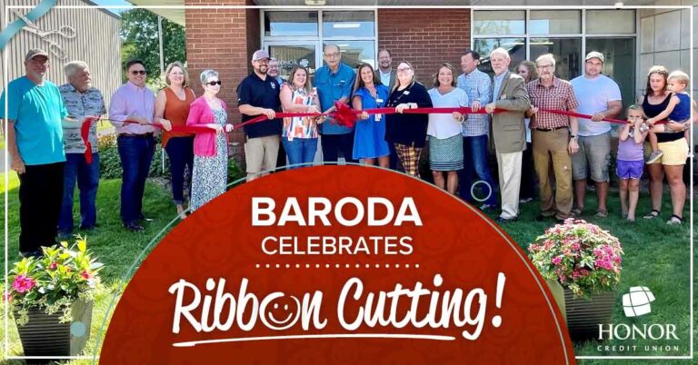 Honor Credit Union Baroda Member Center ribbon cutting