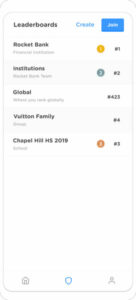 Screenshot of Zogo leaderboard