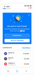 Screenshot of Zogo standings
