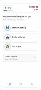 Screenshot of Zogo topic options